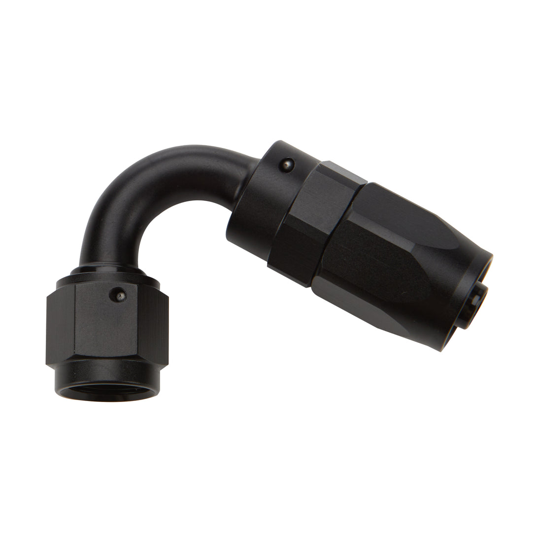 Reusable Hose End Black 120 Deg Elbow -16