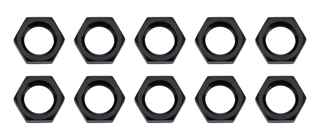 Bulkhead Nuts Black -3 Black 10pk