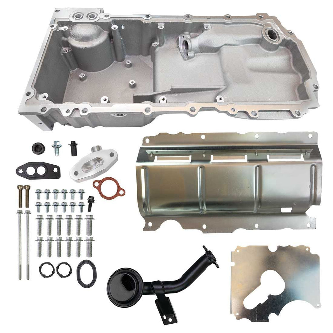 Oil Pan GM LT Eng. Swap Drainbacks Cast Alm.