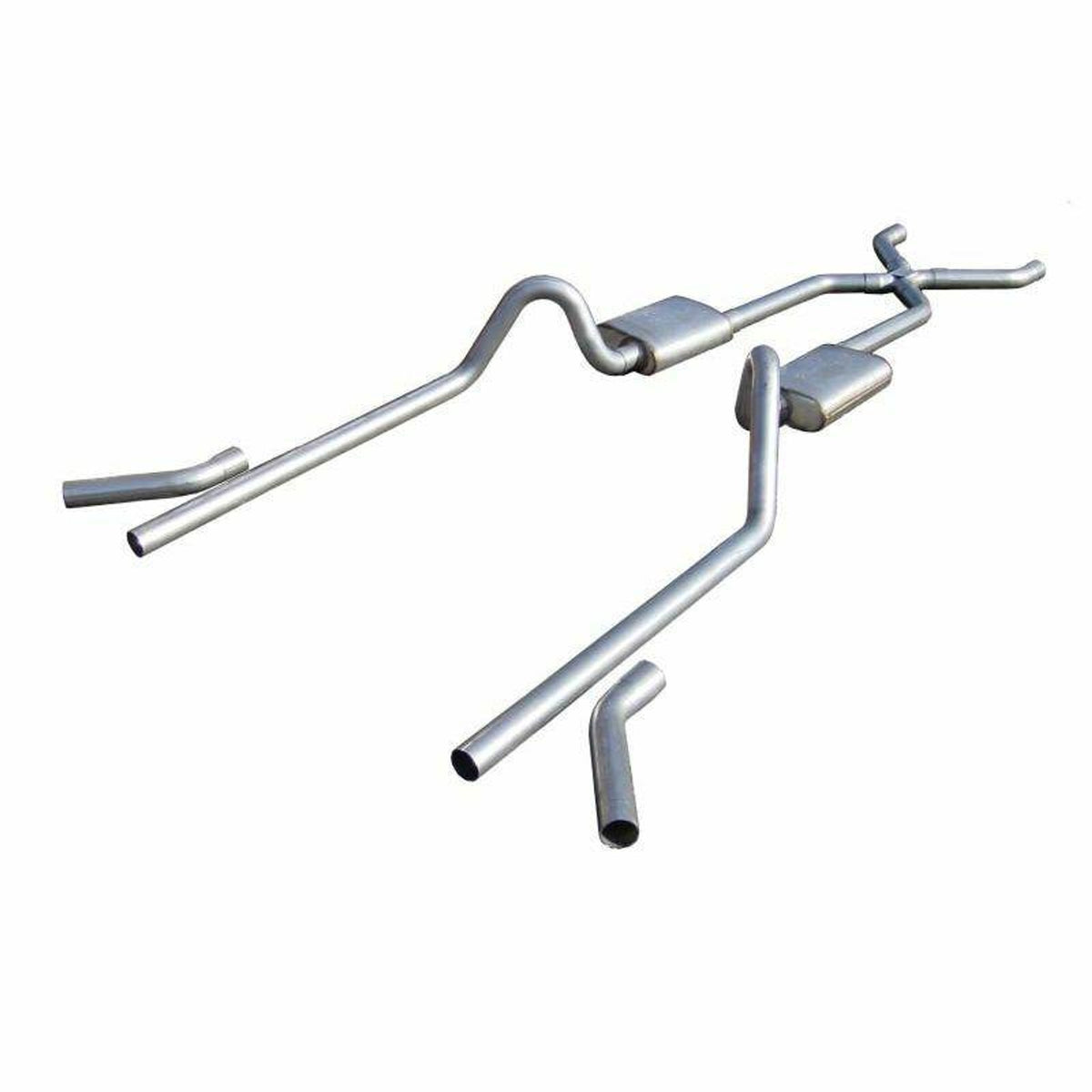 55-57 Chevy 2.5 Exhaust Pocket Kit w/X-Pipe