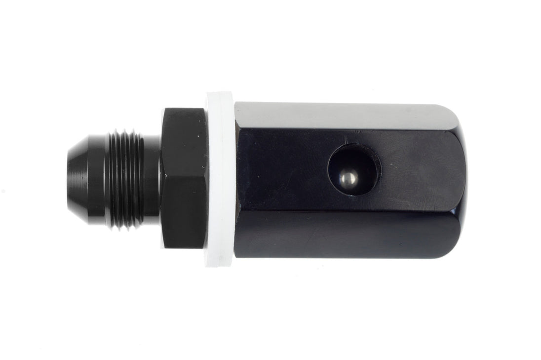 6an Male Roll Over Vent Valve - Black