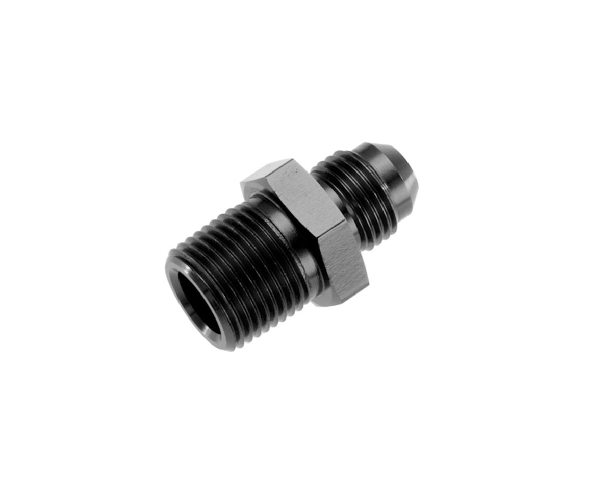 12AN STR Male Adapter 1in NPT Male Black