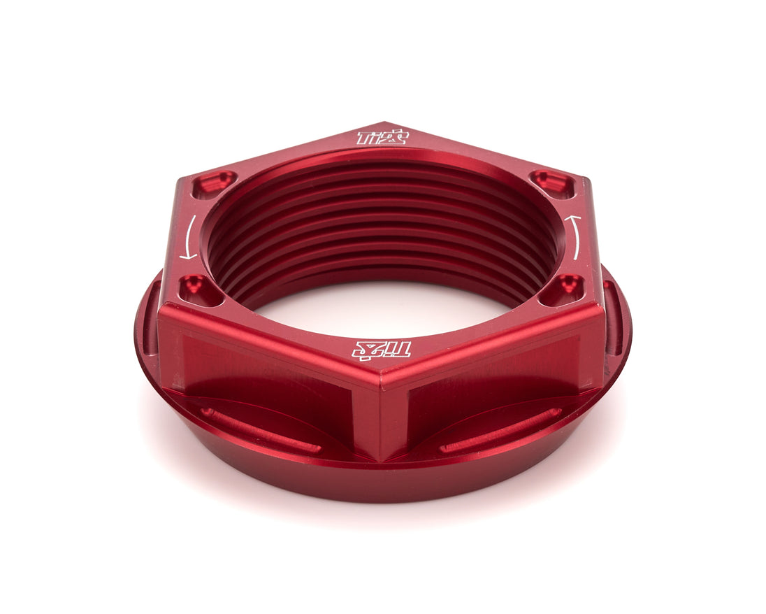 Axle Nut LH Lightweight Aluminum Red