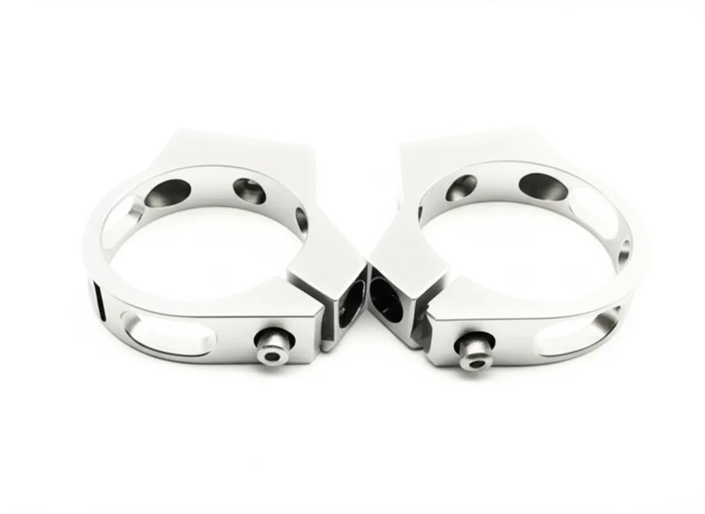 Billet Clamp 2.5 inch Silver 2 Pack